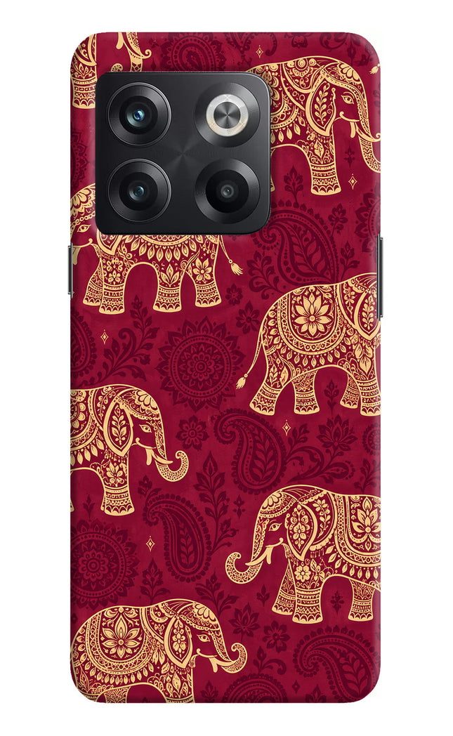 Maroon Elephant OnePlus 10T 5G Hard Case Back Cover by Casekaro
