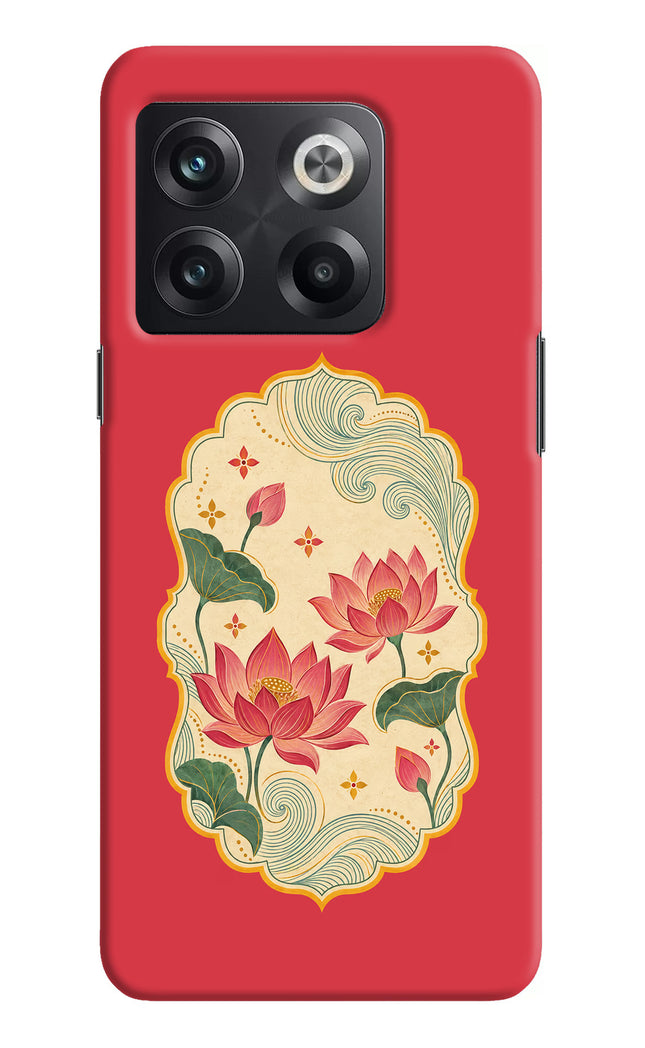 Pink Lotus OnePlus 10T 5G Hard Case Back Cover by Casekaro