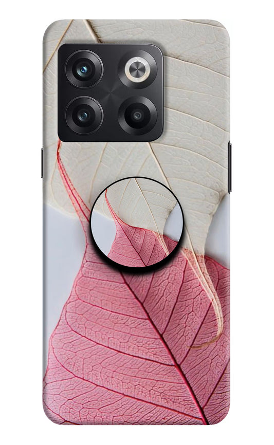 White Pink Leaf OnePlus 10T 5G Pop Case by Casekaro