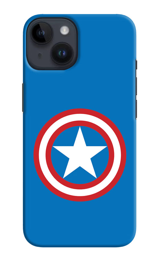 Captain America Logo iPhone 14 Hard Case Back Cover by Casekaro