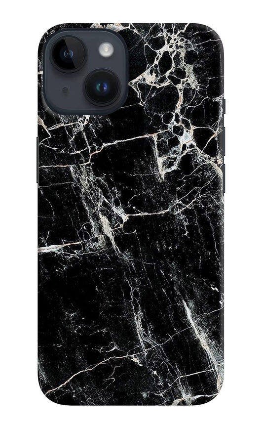 Black Marble Texture iPhone 14 Hard Case Back Cover by Casekaro