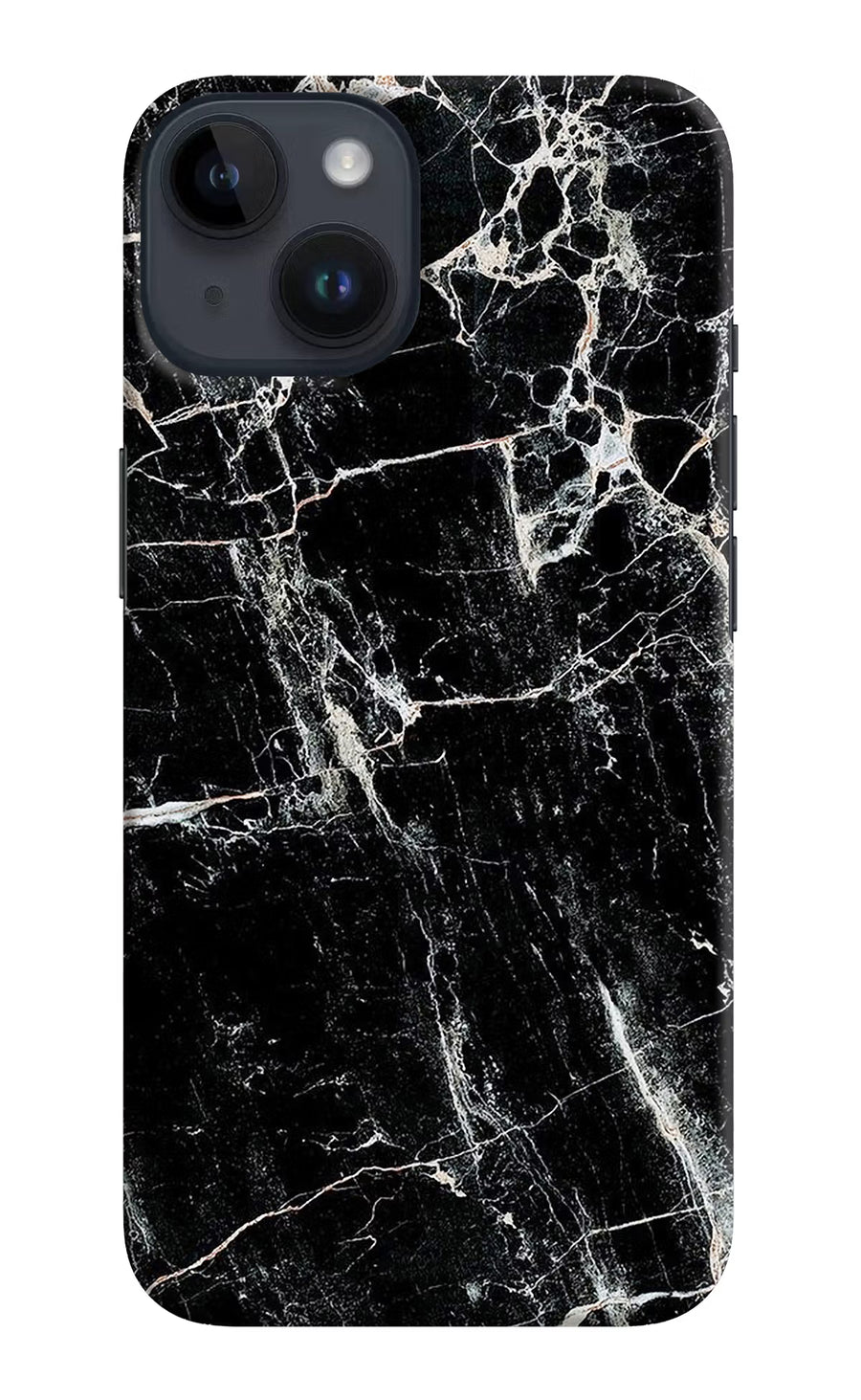 Black Marble Texture iPhone 14 Back Cover, Hard case