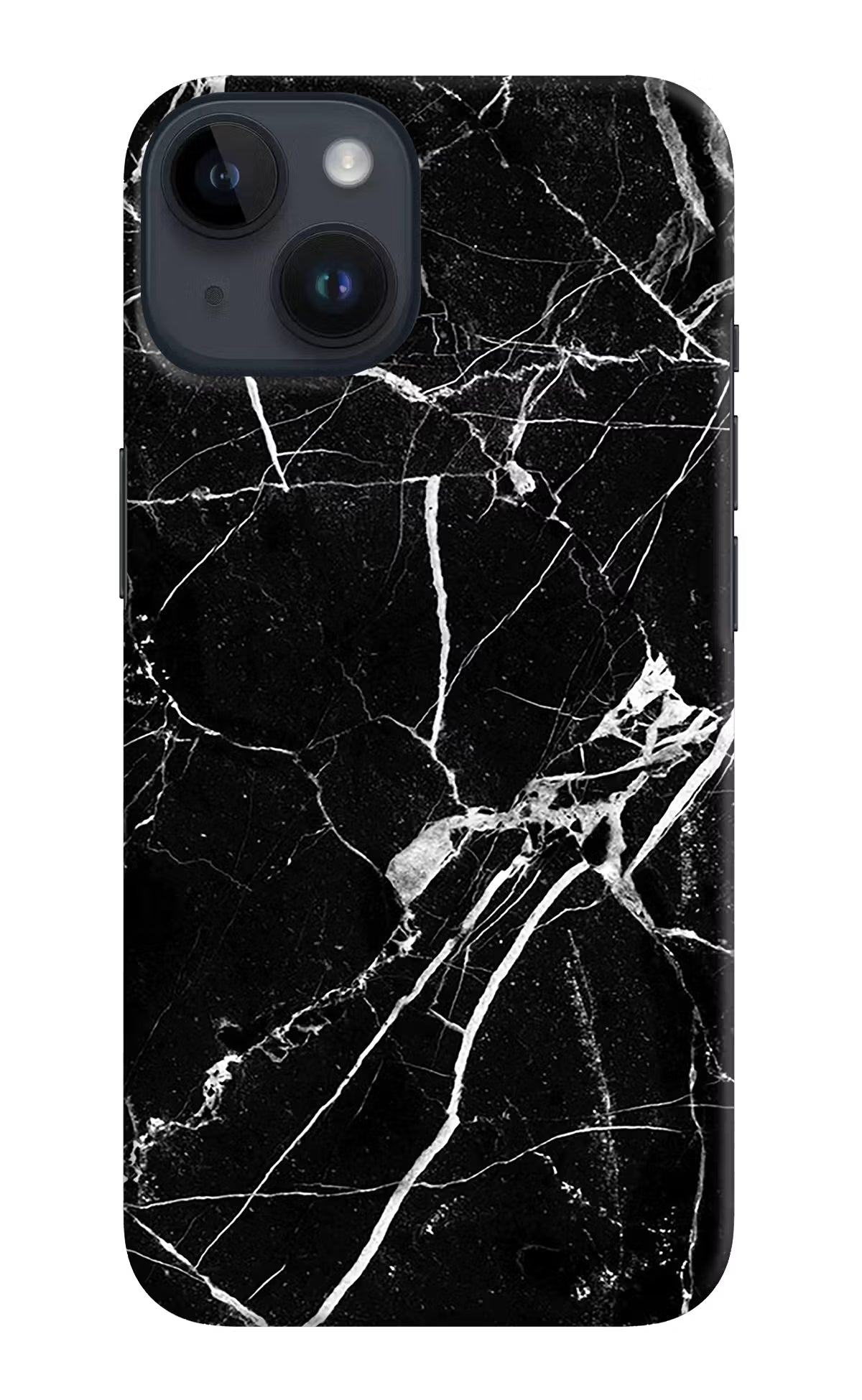 Black Marble Pattern iPhone 14 Hard Case Back Cover by Casekaro