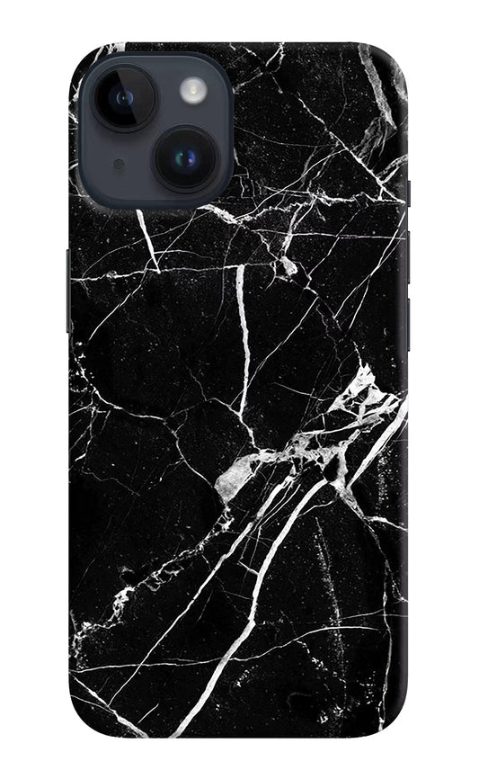 Black Marble Pattern iPhone 14 Hard Case Back Cover by Casekaro