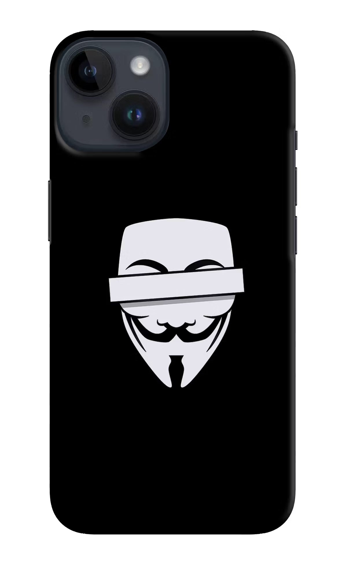 Anonymous Face iPhone 14 Hard Case Back Cover by Casekaro