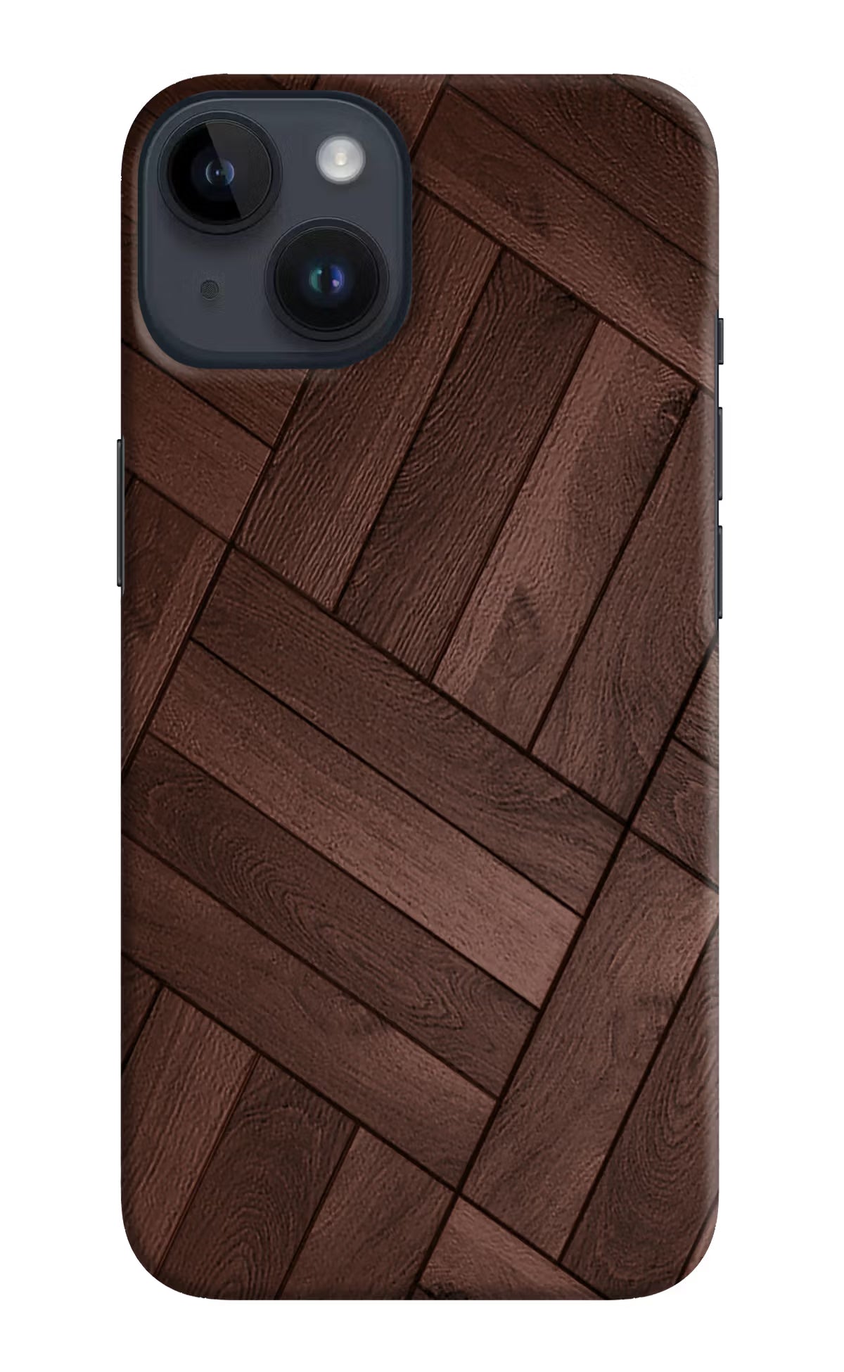 Wooden Texture Design iPhone 14 Hard Case Back Cover by Casekaro