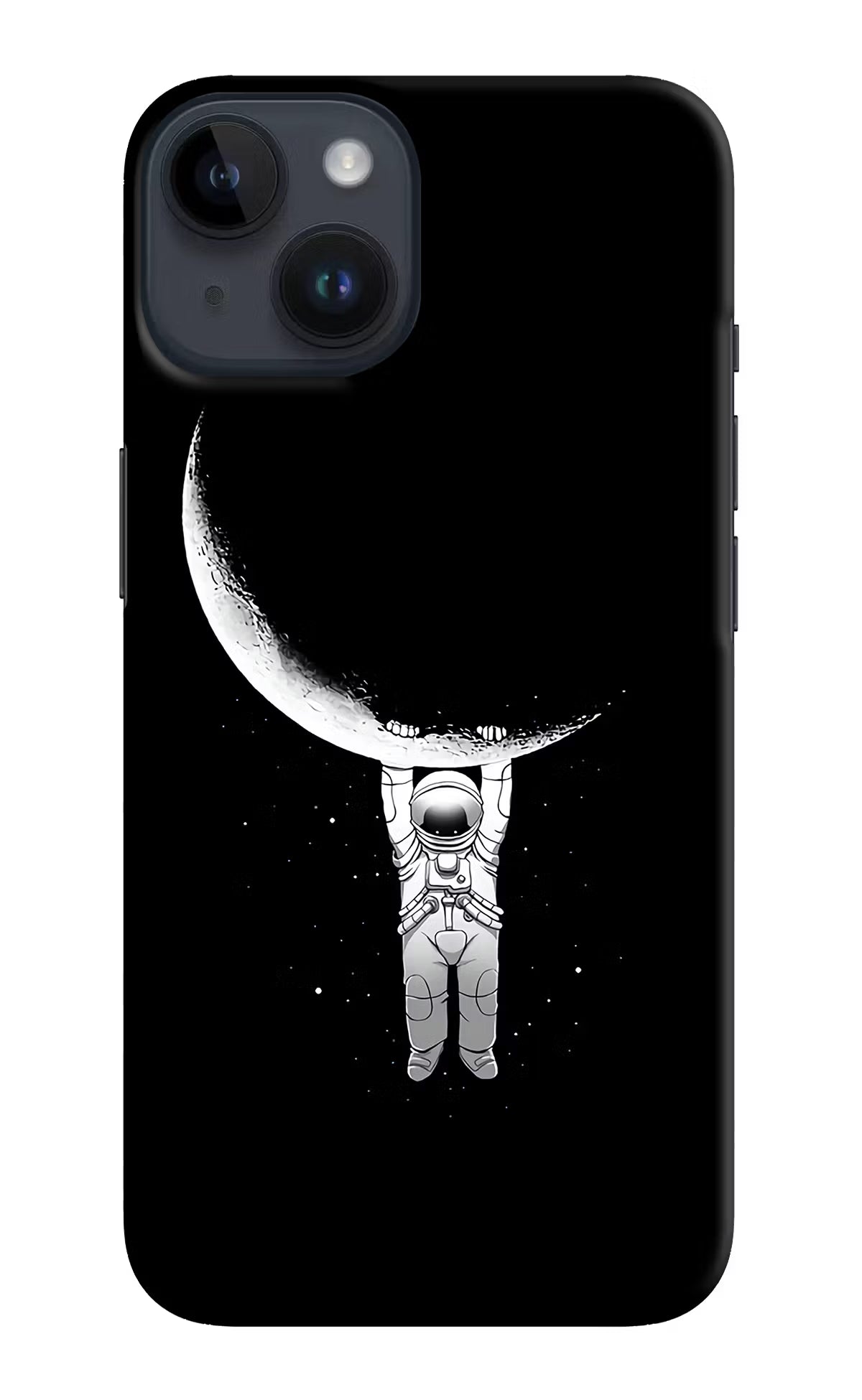 Moon Space iPhone 14 Hard Case Back Cover by Casekaro