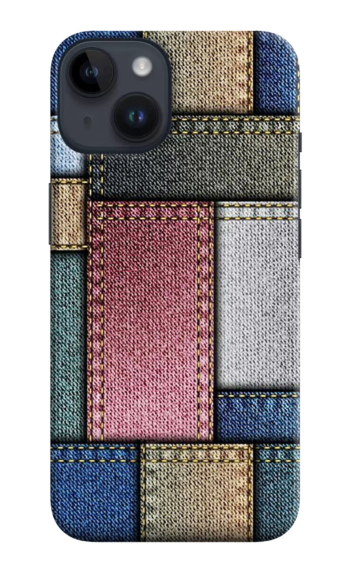 Multicolor Jeans iPhone 14 Hard Case Back Cover by Casekaro