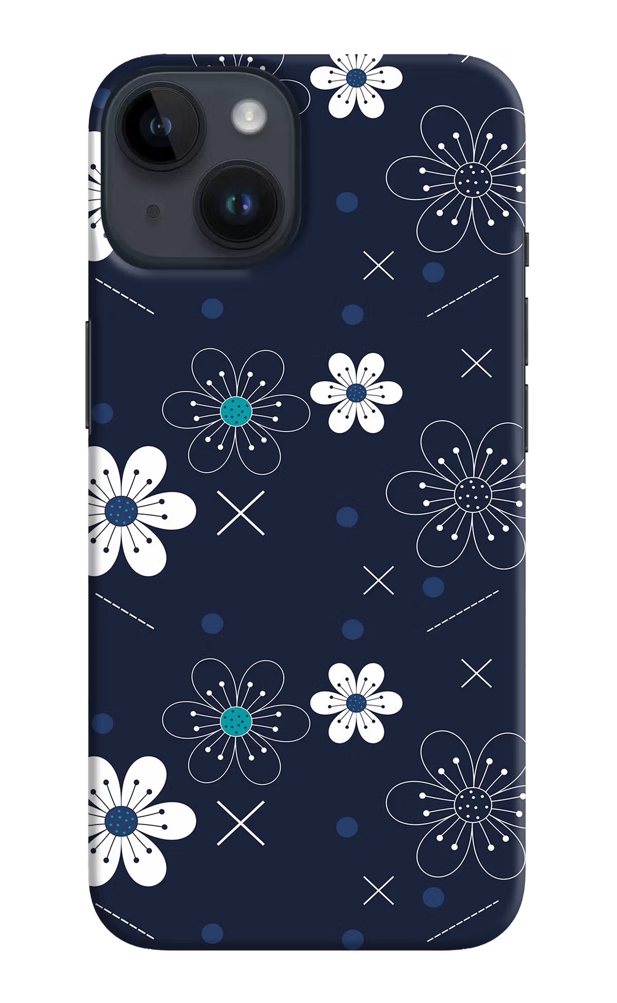 Flowers iPhone 14 Hard Case Back Cover by Casekaro