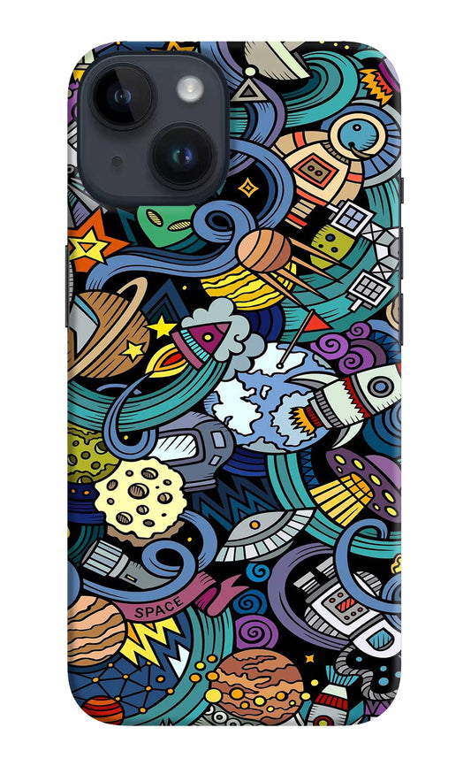 Space Abstract iPhone 14 Hard Case Back Cover by Casekaro