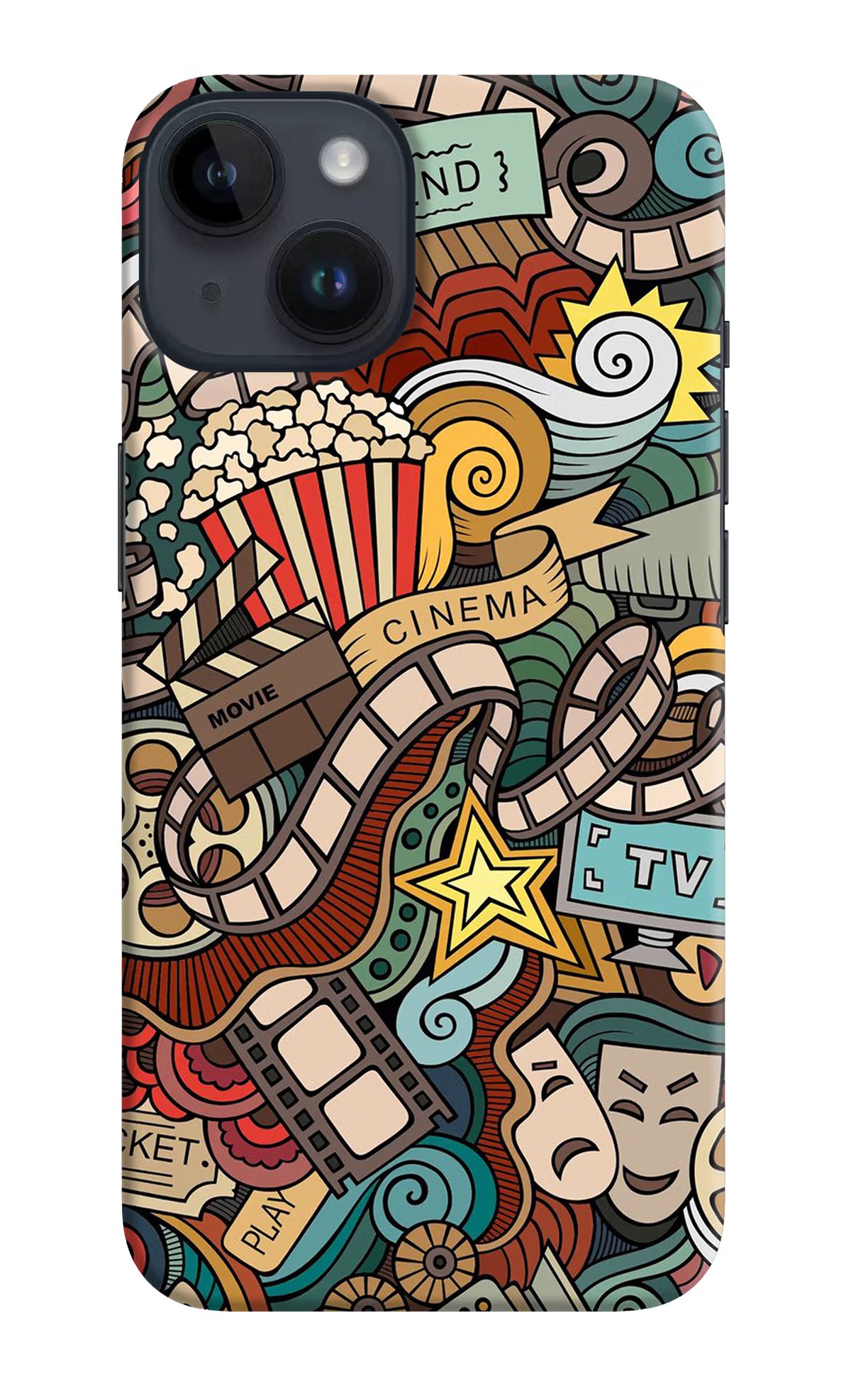 Cinema Abstract iPhone 14 Hard Case Back Cover by Casekaro