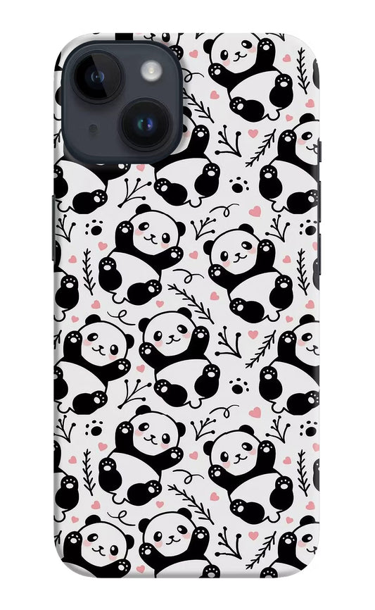 Cute Panda iPhone 14 Hard Case Back Cover by Casekaro