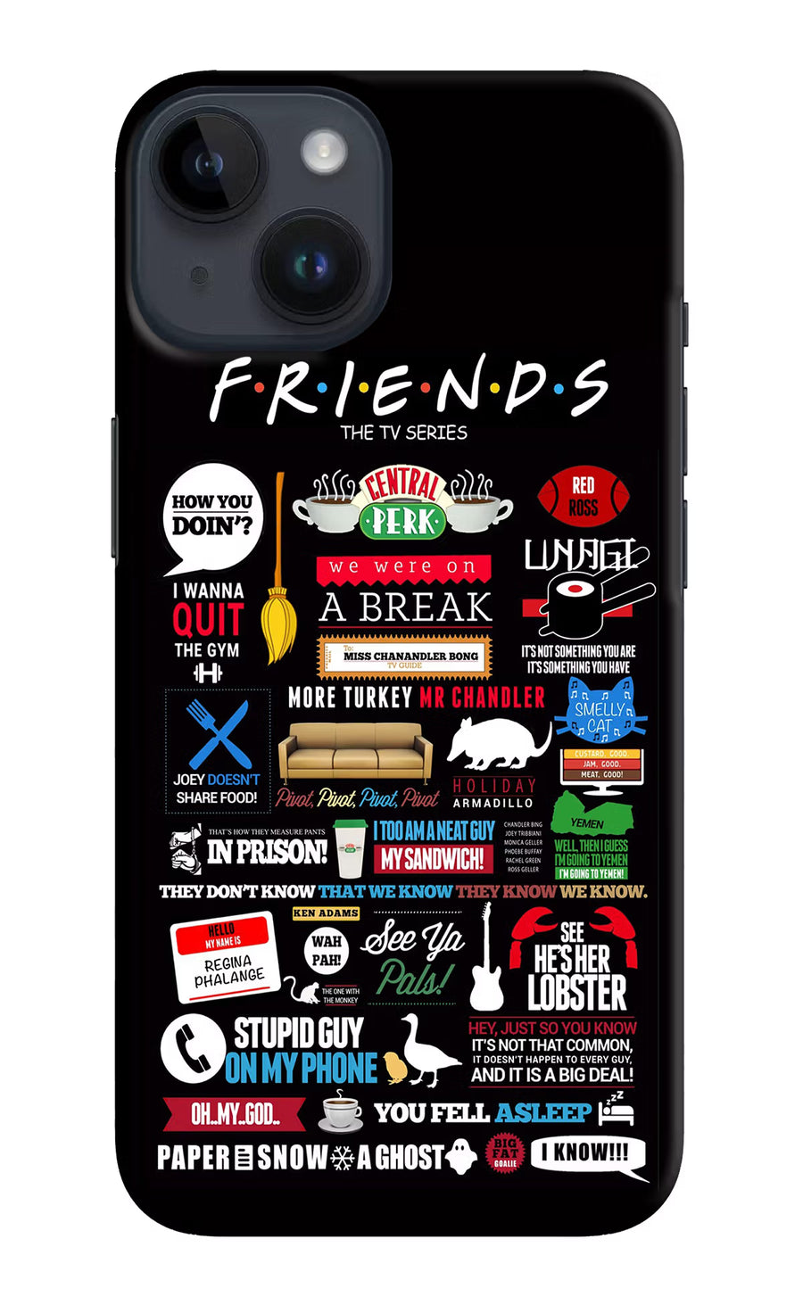 FRIENDS iPhone 14 Back Cover, Hard case