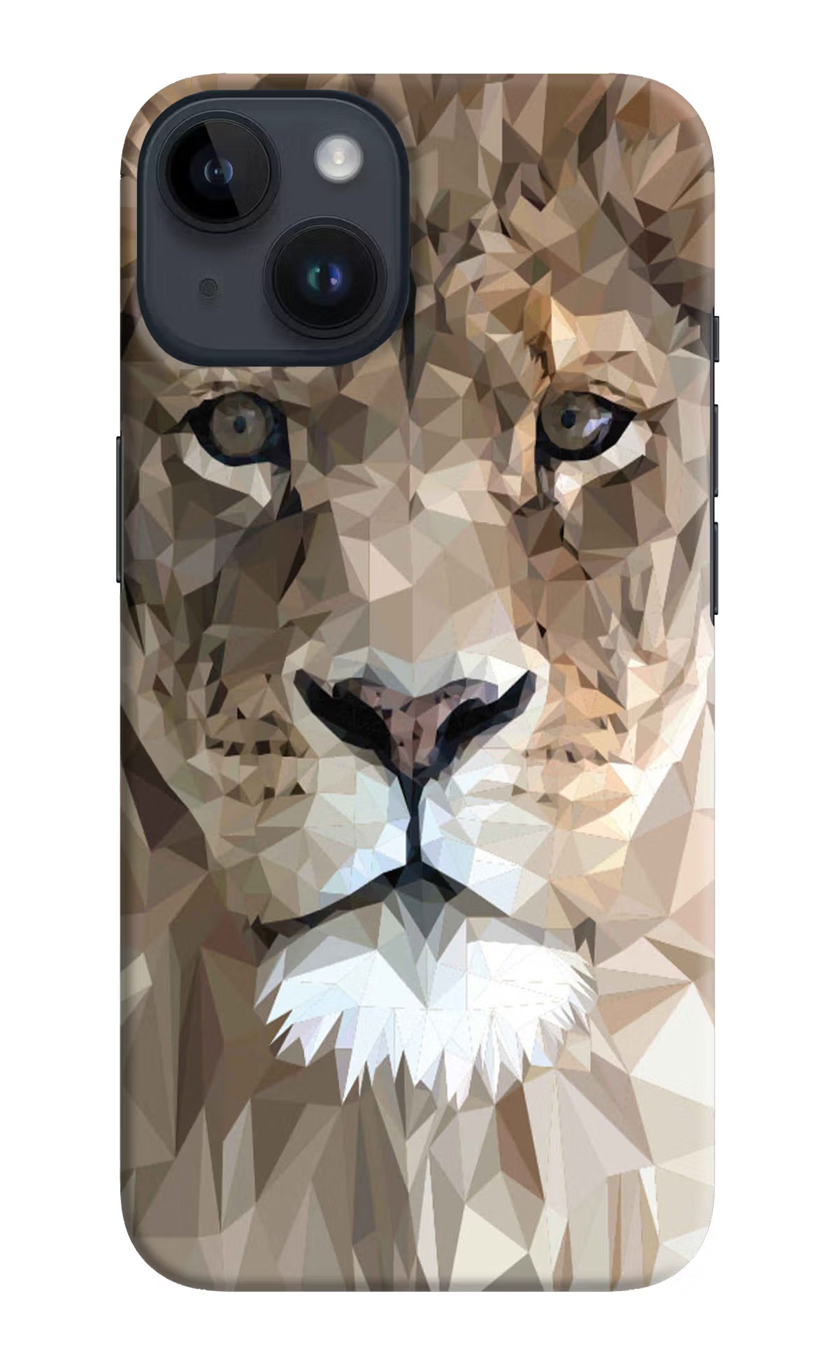 Lion Art iPhone 14 Hard Case Back Cover by Casekaro