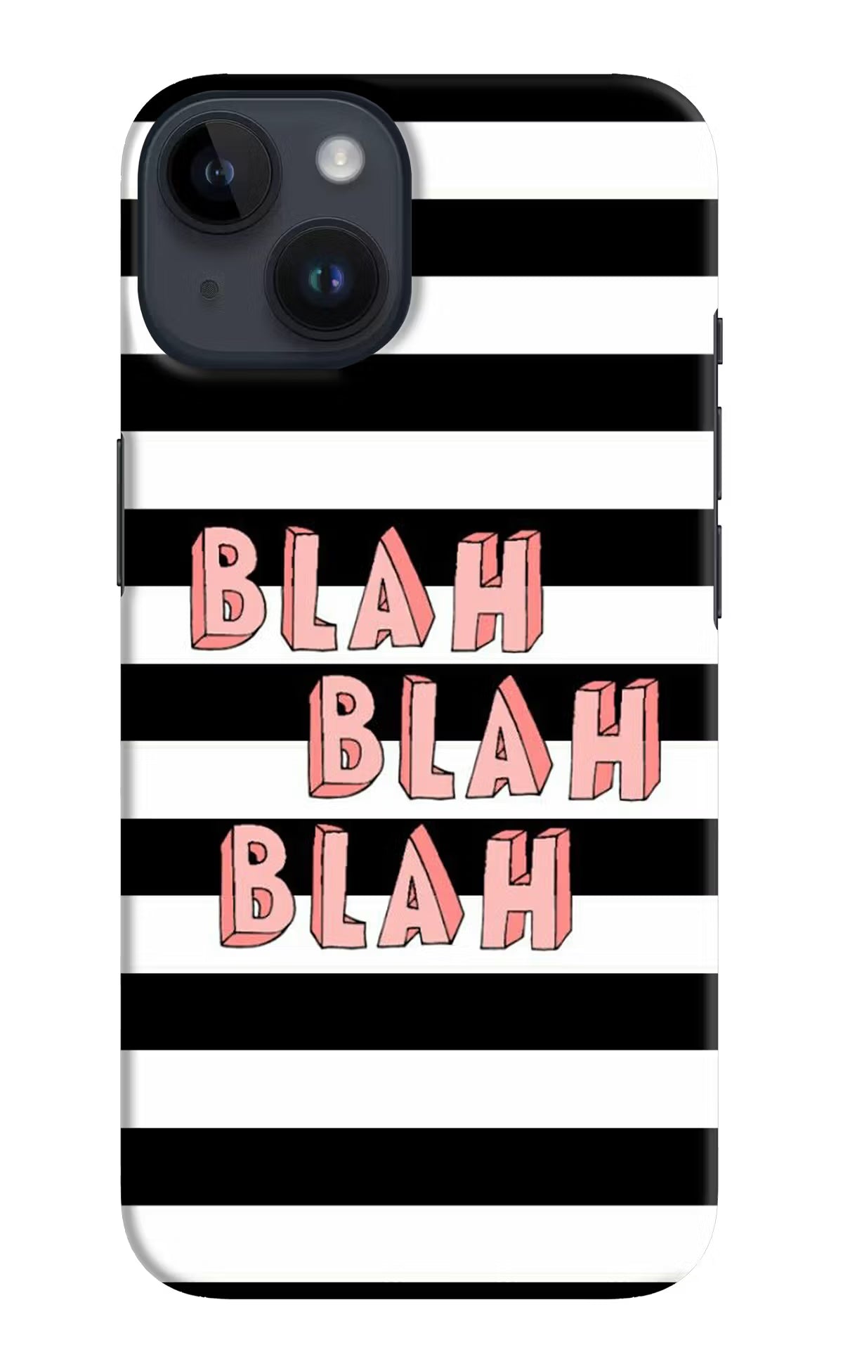 Blah Blah Blah iPhone 14 Hard Case Back Cover by Casekaro
