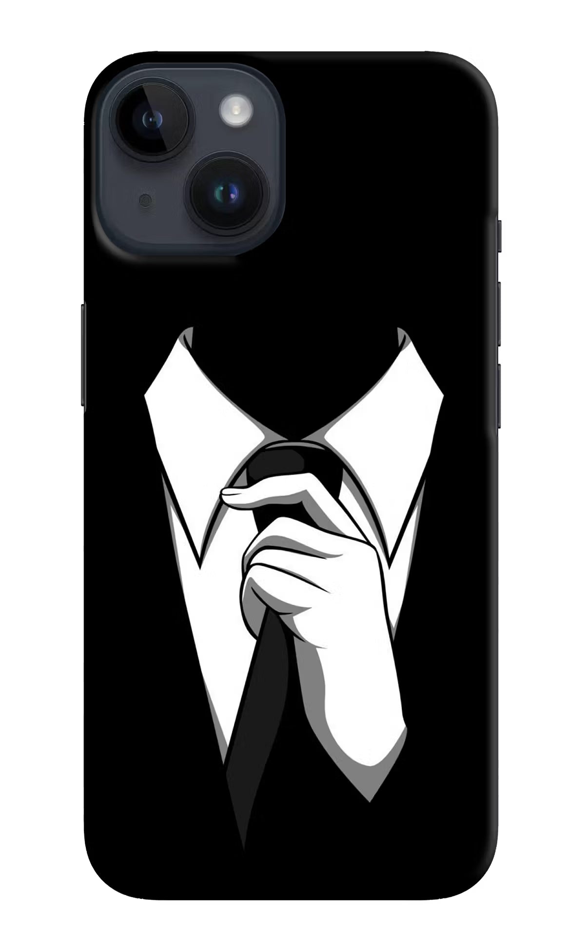 Black Tie iPhone 14 Hard Case Back Cover by Casekaro