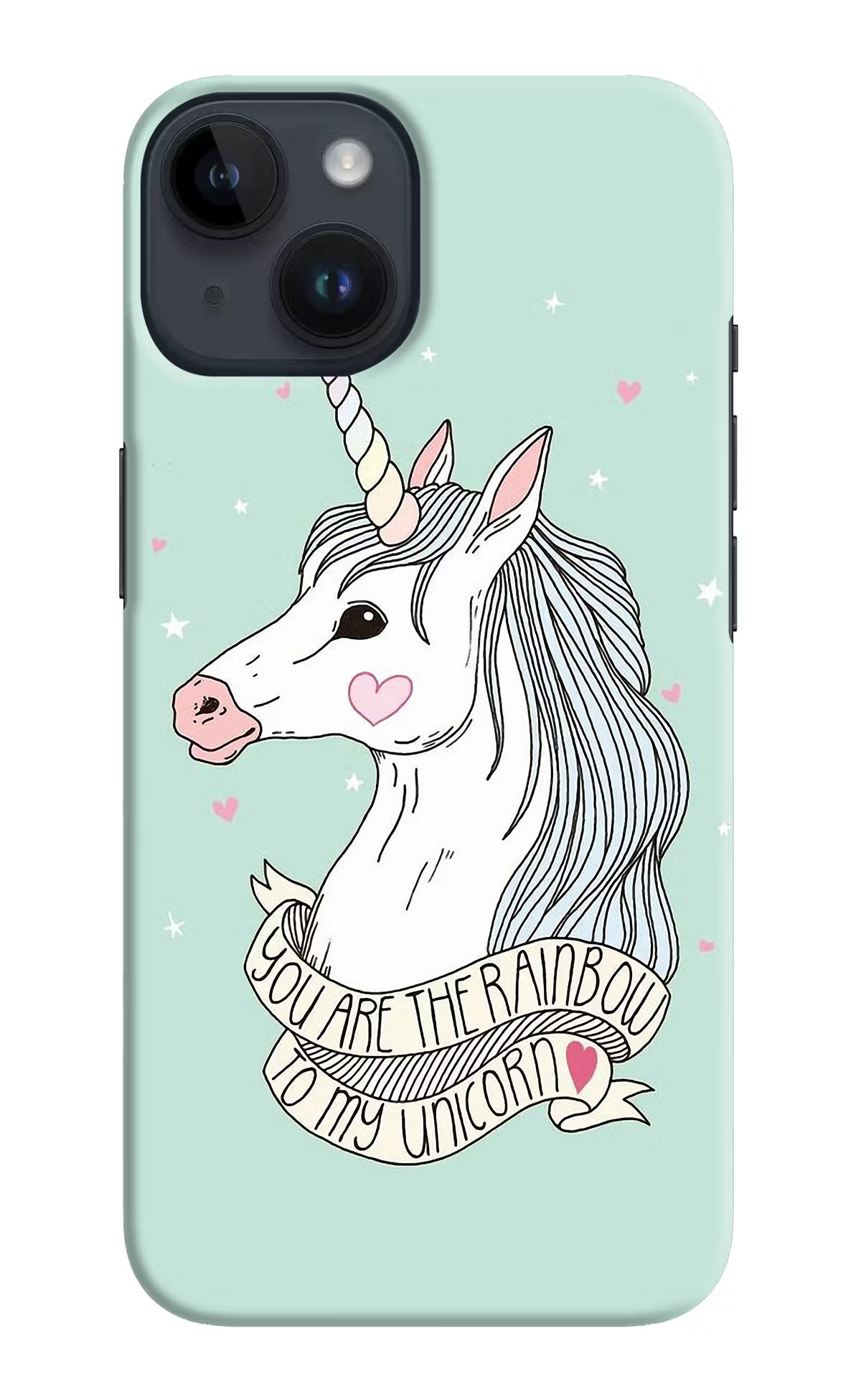 Unicorn Wallpaper iPhone 14 Hard Case Back Cover by Casekaro