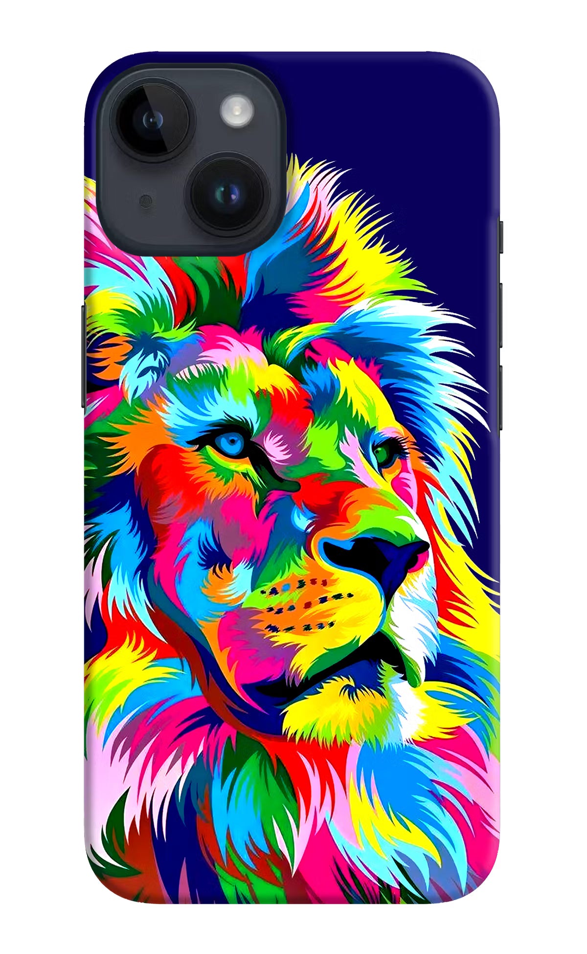 Vector Art Lion iPhone 14 Hard Case Back Cover by Casekaro