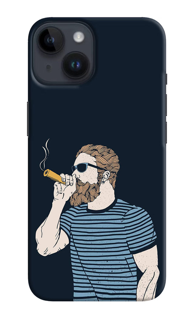 Smoking iPhone 14 Hard Case Back Cover by Casekaro