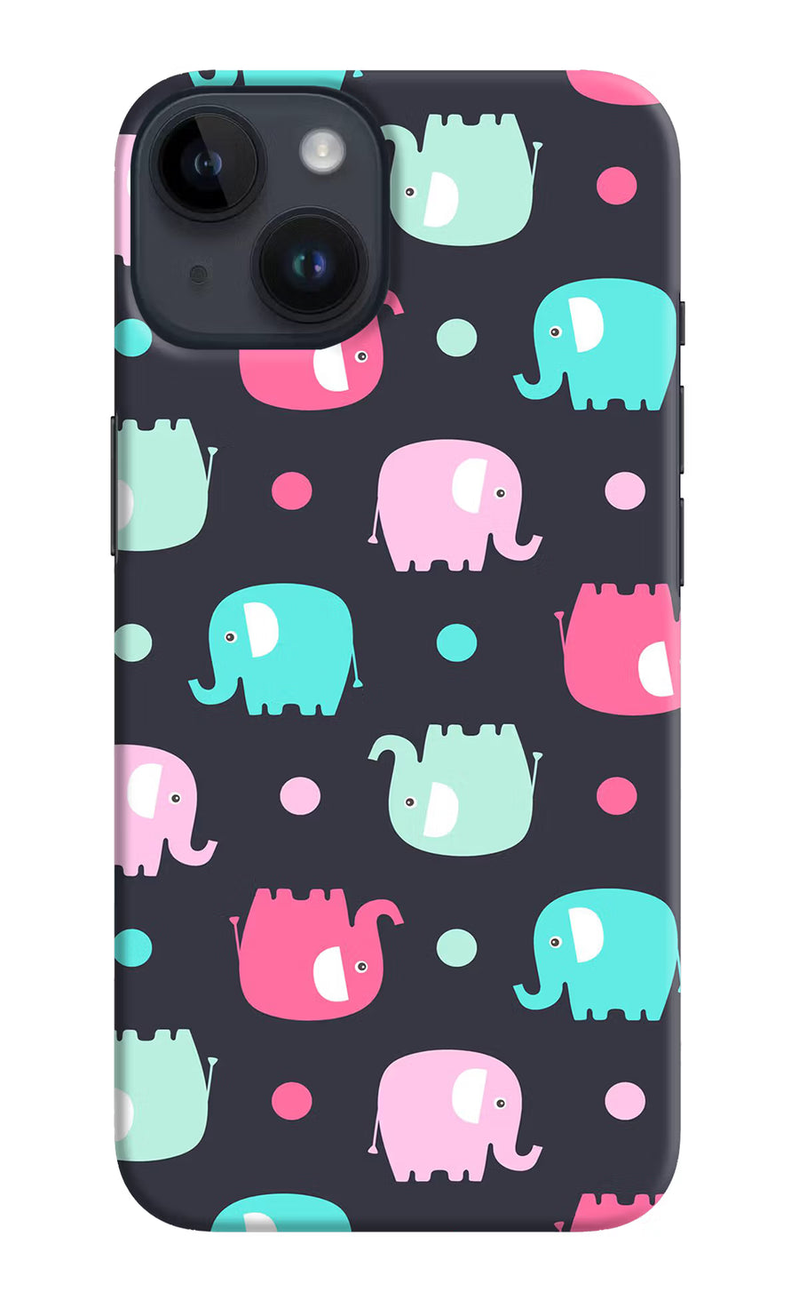 Elephants iPhone 14 Back Cover, Hard case