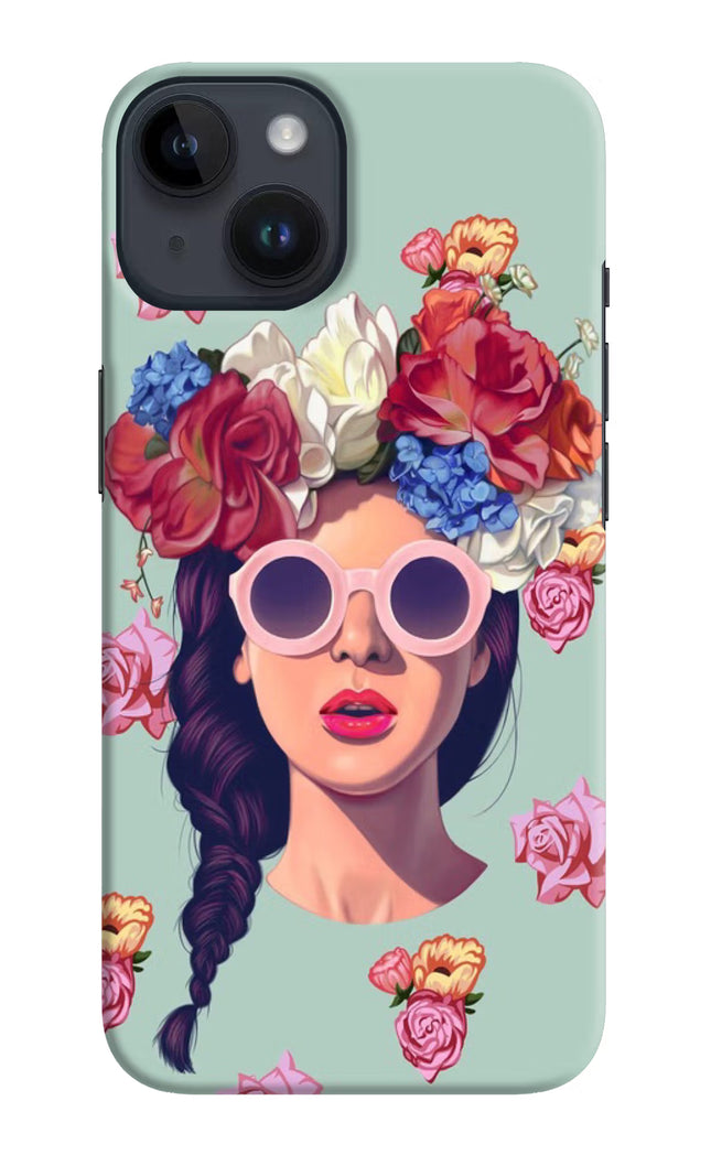 Pretty Girl iPhone 14 Hard Case Back Cover by Casekaro