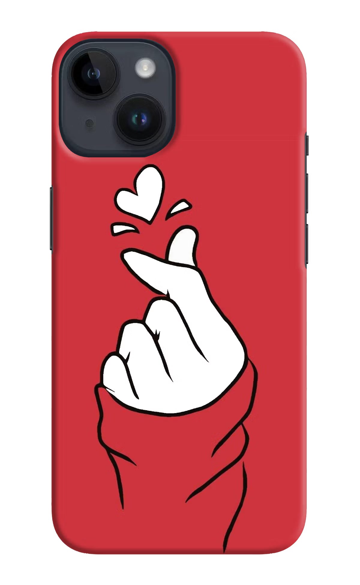 Korean Love Sign iPhone 14 Hard Case Back Cover by Casekaro