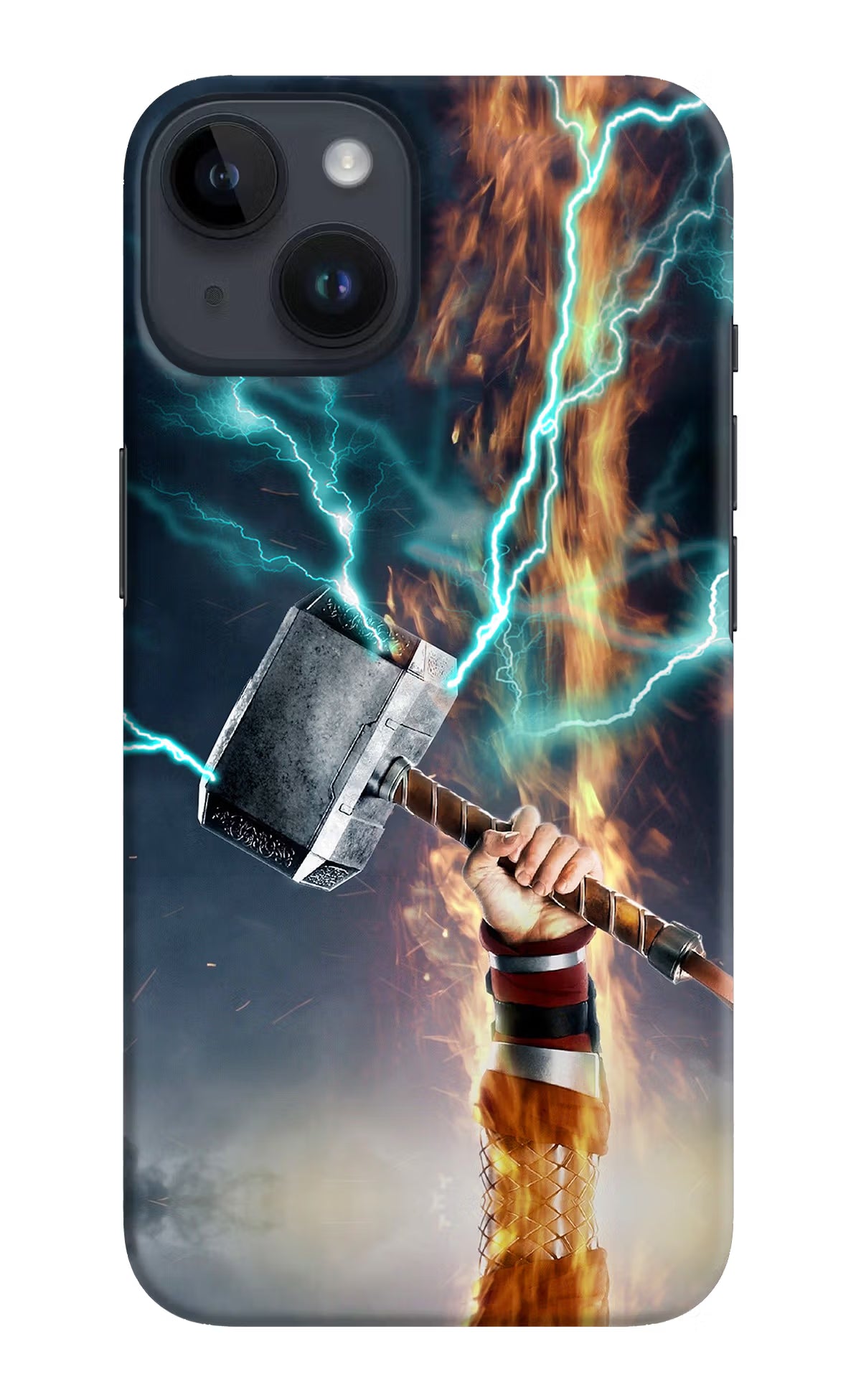 Thor Hammer Mjolnir iPhone 14 Hard Case Back Cover by Casekaro