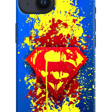 Superman logo iPhone 14 Hard Case Back Cover by Casekaro