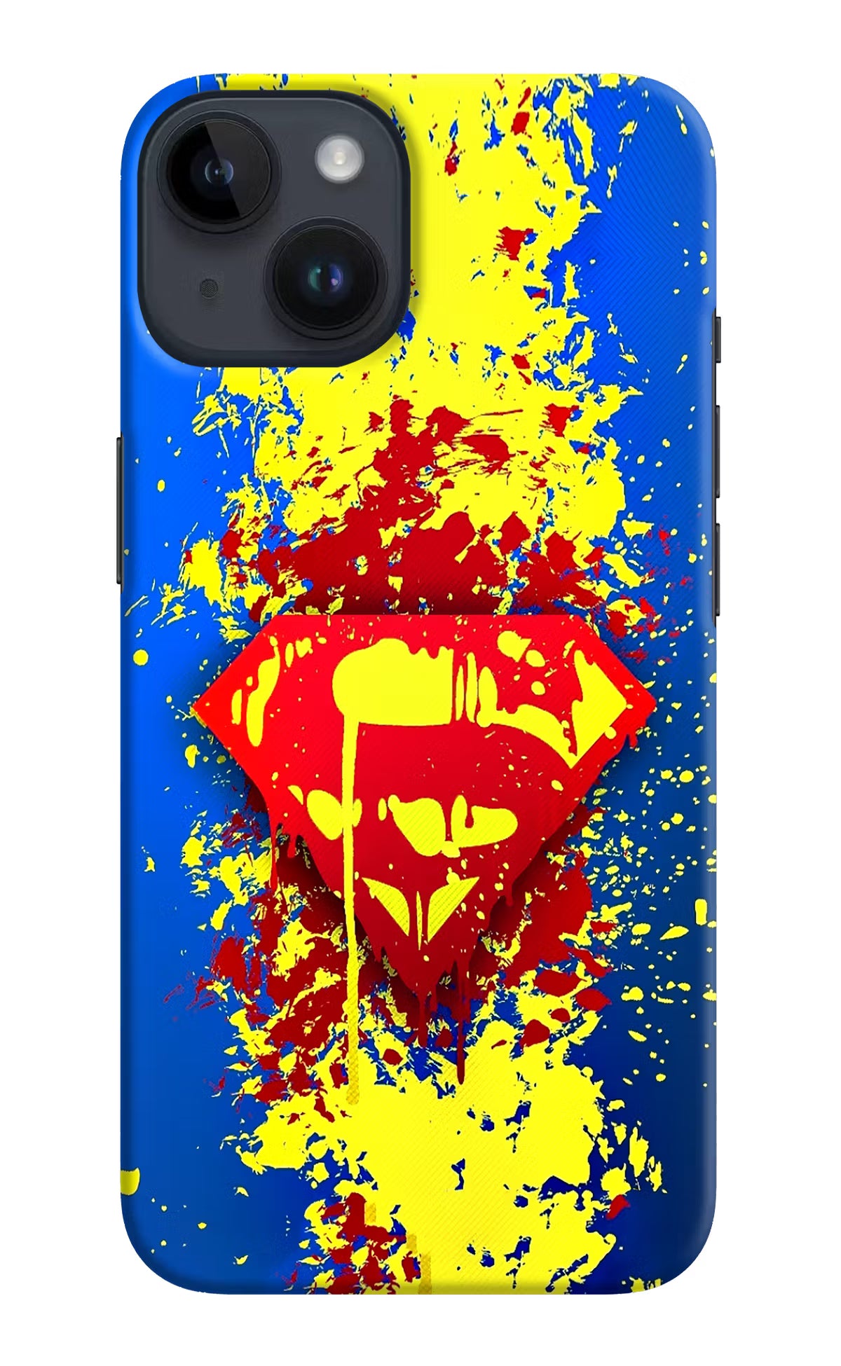 Superman logo iPhone 14 Hard Case Back Cover by Casekaro