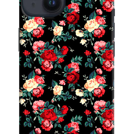 Rose Pattern iPhone 14 Hard Case Back Cover by Casekaro