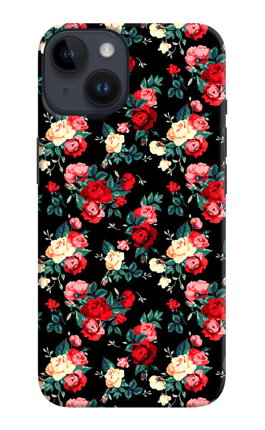 Rose Pattern iPhone 14 Hard Case Back Cover by Casekaro
