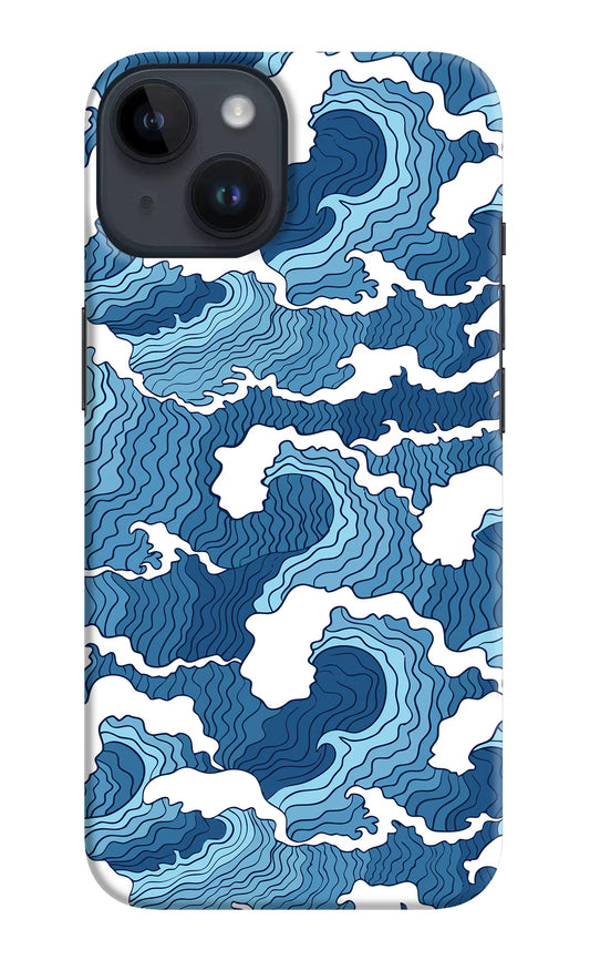 Blue Waves iPhone 14 Hard Case Back Cover by Casekaro