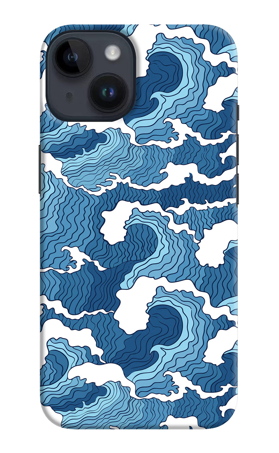 Blue Waves iPhone 14 Back Cover, Hard case