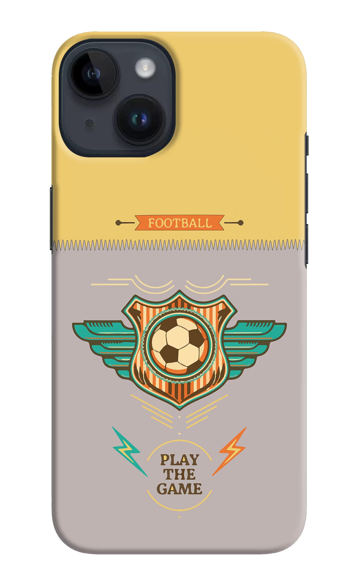 Football iPhone 14 Hard Case Back Cover by Casekaro