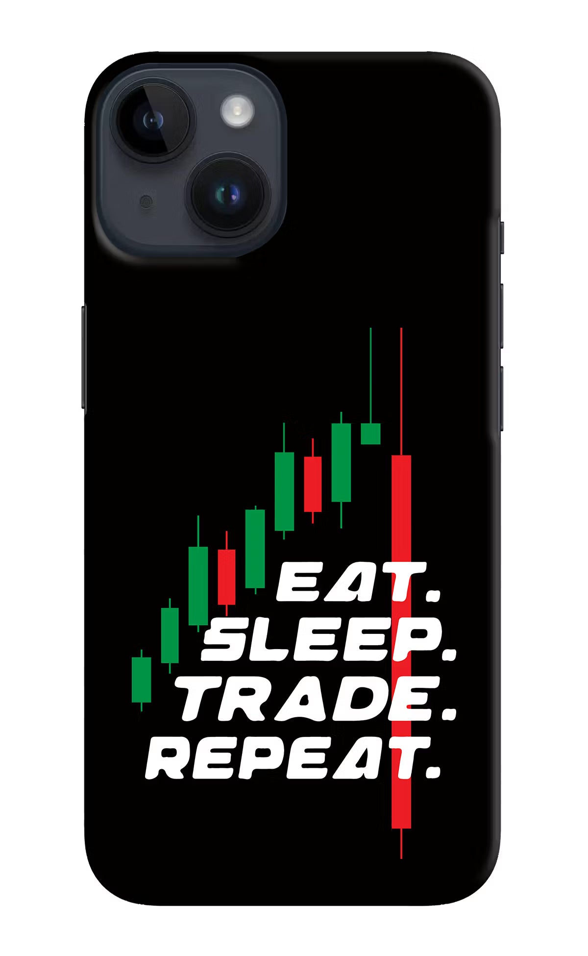 Eat Sleep Trade Repeat iPhone 14 Hard Case Back Cover by Casekaro
