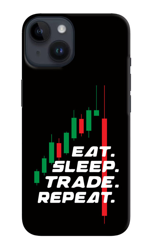 Eat Sleep Trade Repeat iPhone 14 Hard Case Back Cover by Casekaro