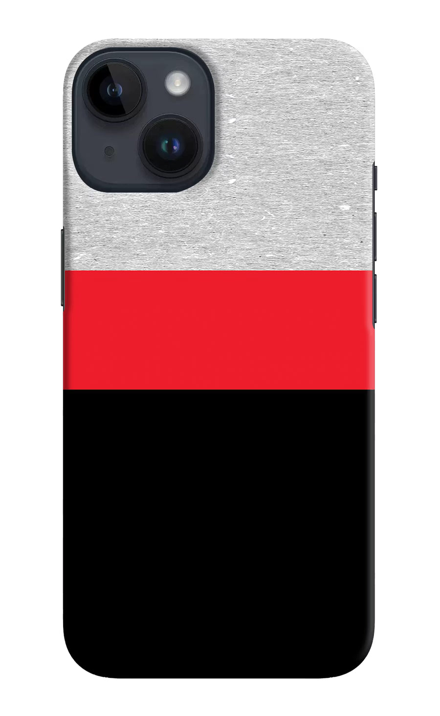 Tri Color Pattern iPhone 14 Back Cover, Hard case