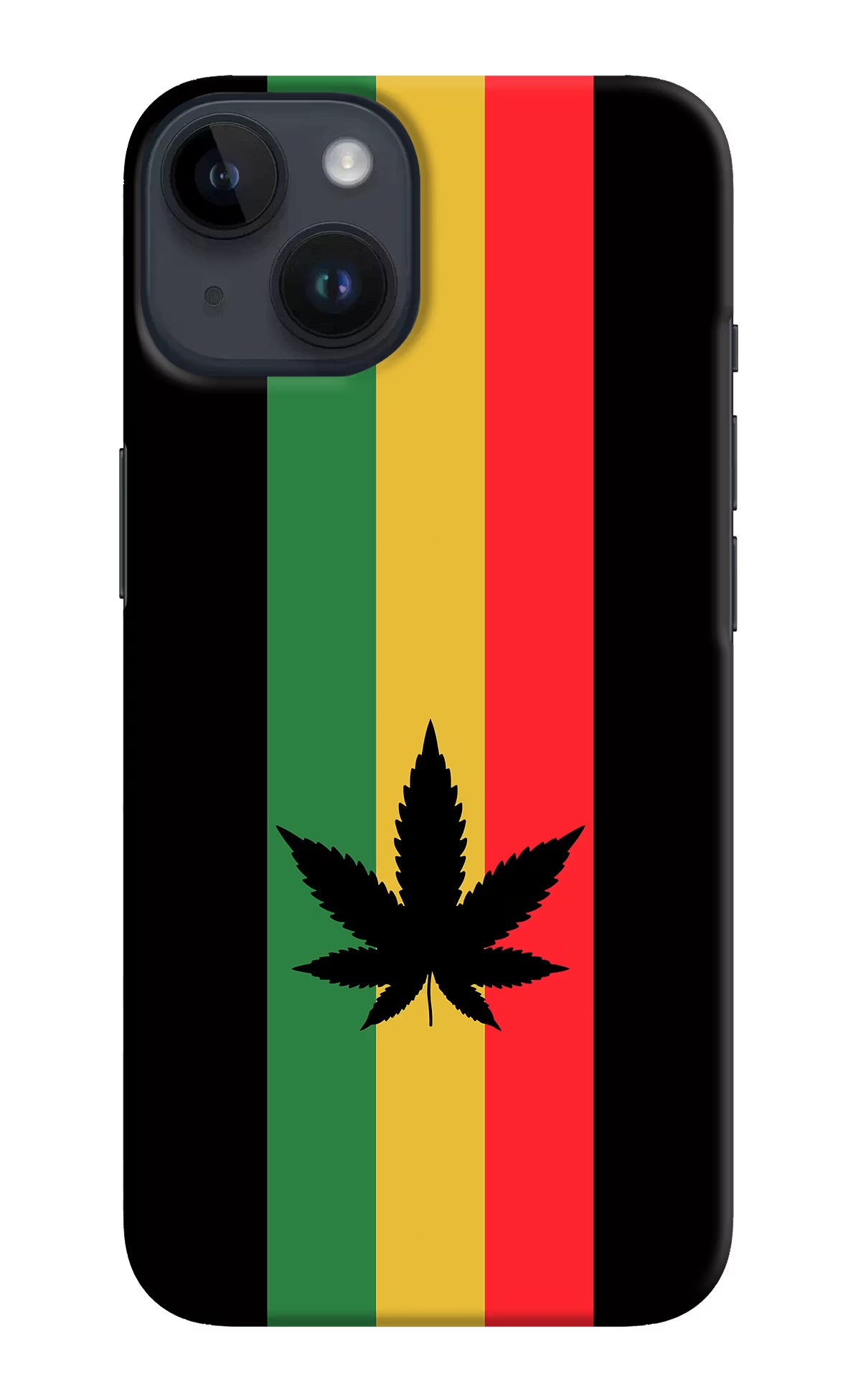 Weed Flag iPhone 14 Hard Case Back Cover by Casekaro