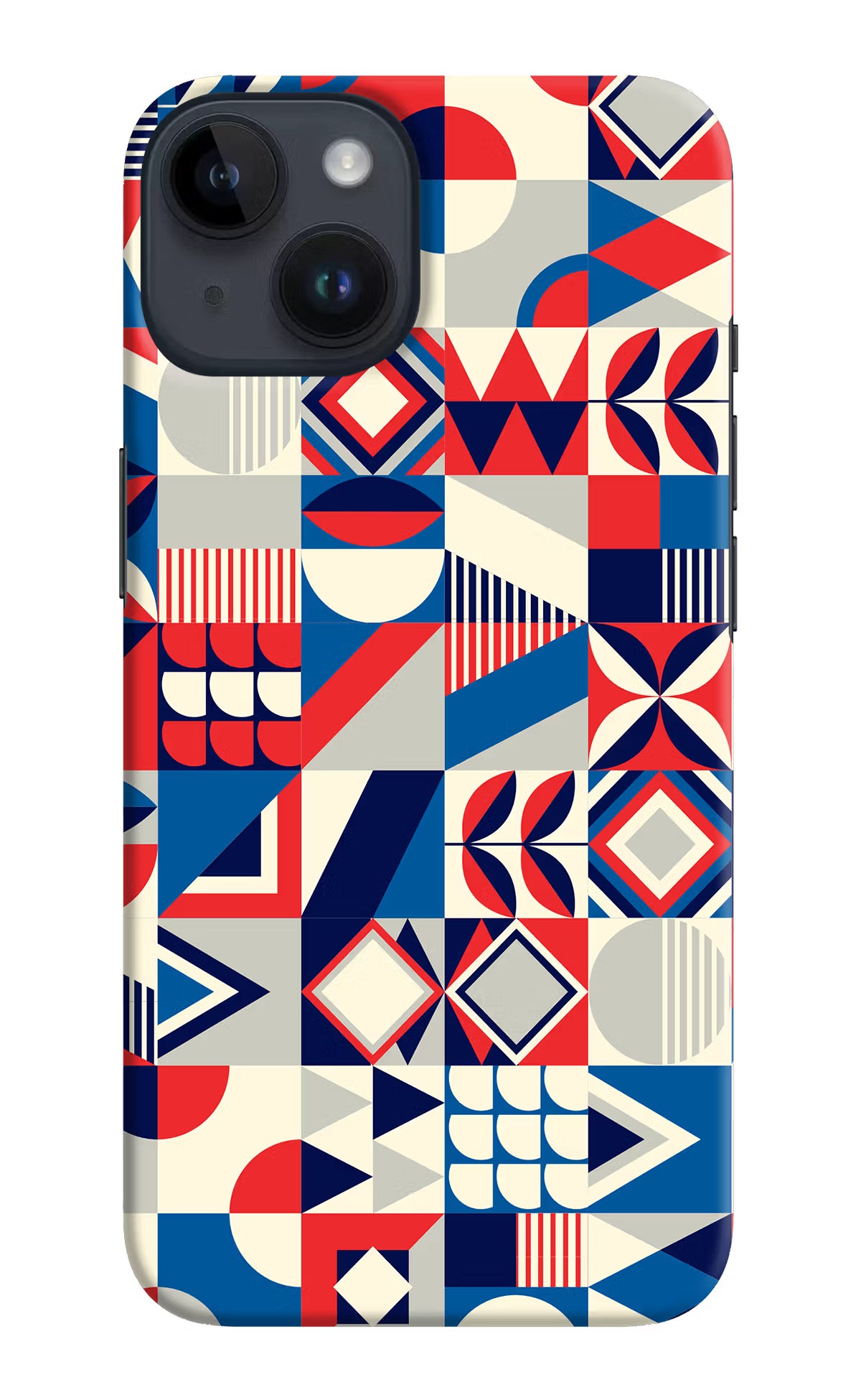 Colorful Pattern iPhone 14 Hard Case Back Cover by Casekaro