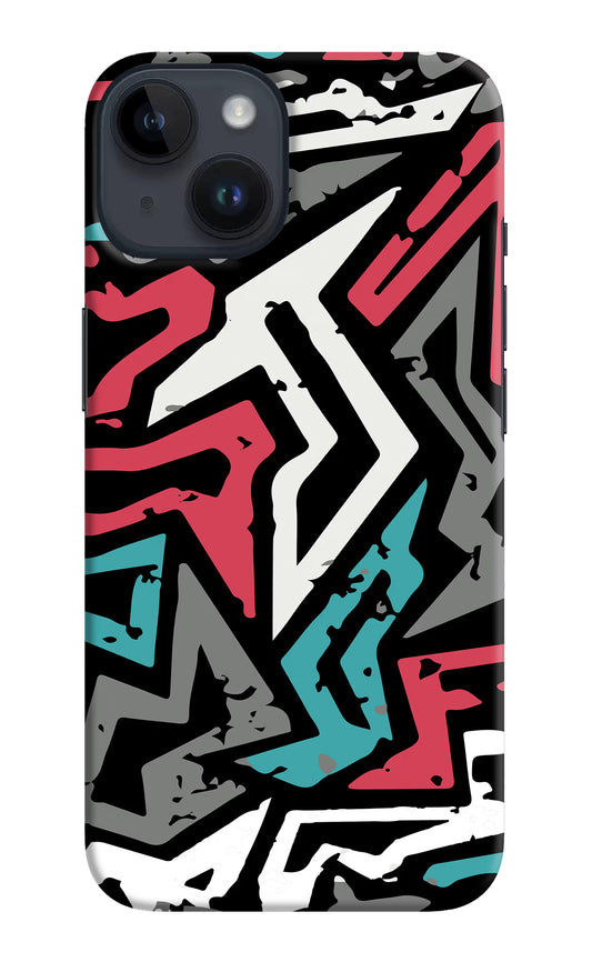 Geometric Graffiti iPhone 14 Hard Case Back Cover by Casekaro