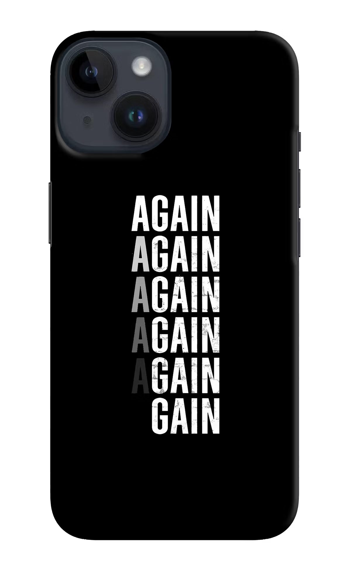 Again Again Gain iPhone 14 Hard Case Back Cover by Casekaro