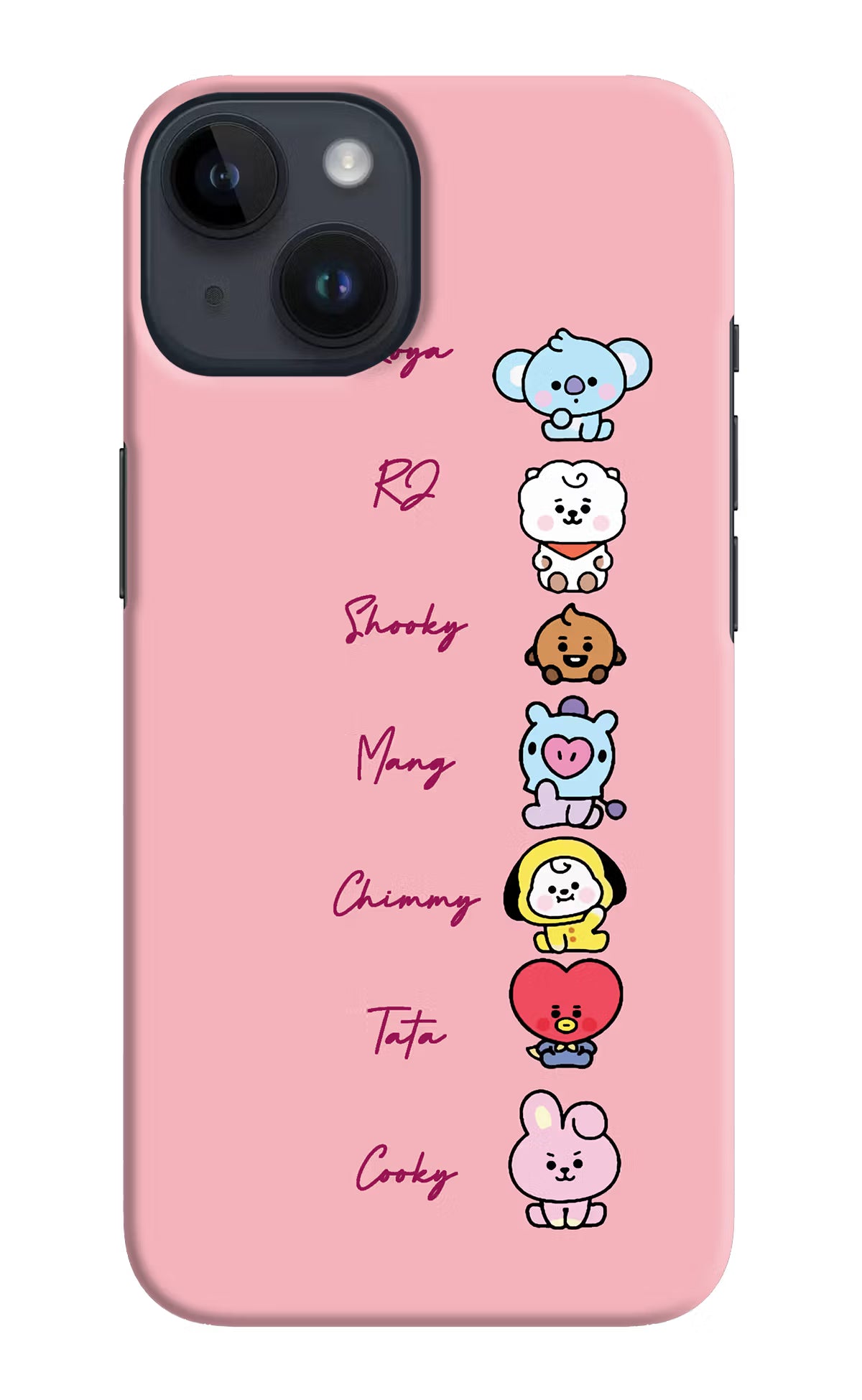 BTS names iPhone 14 Hard Case Back Cover by Casekaro