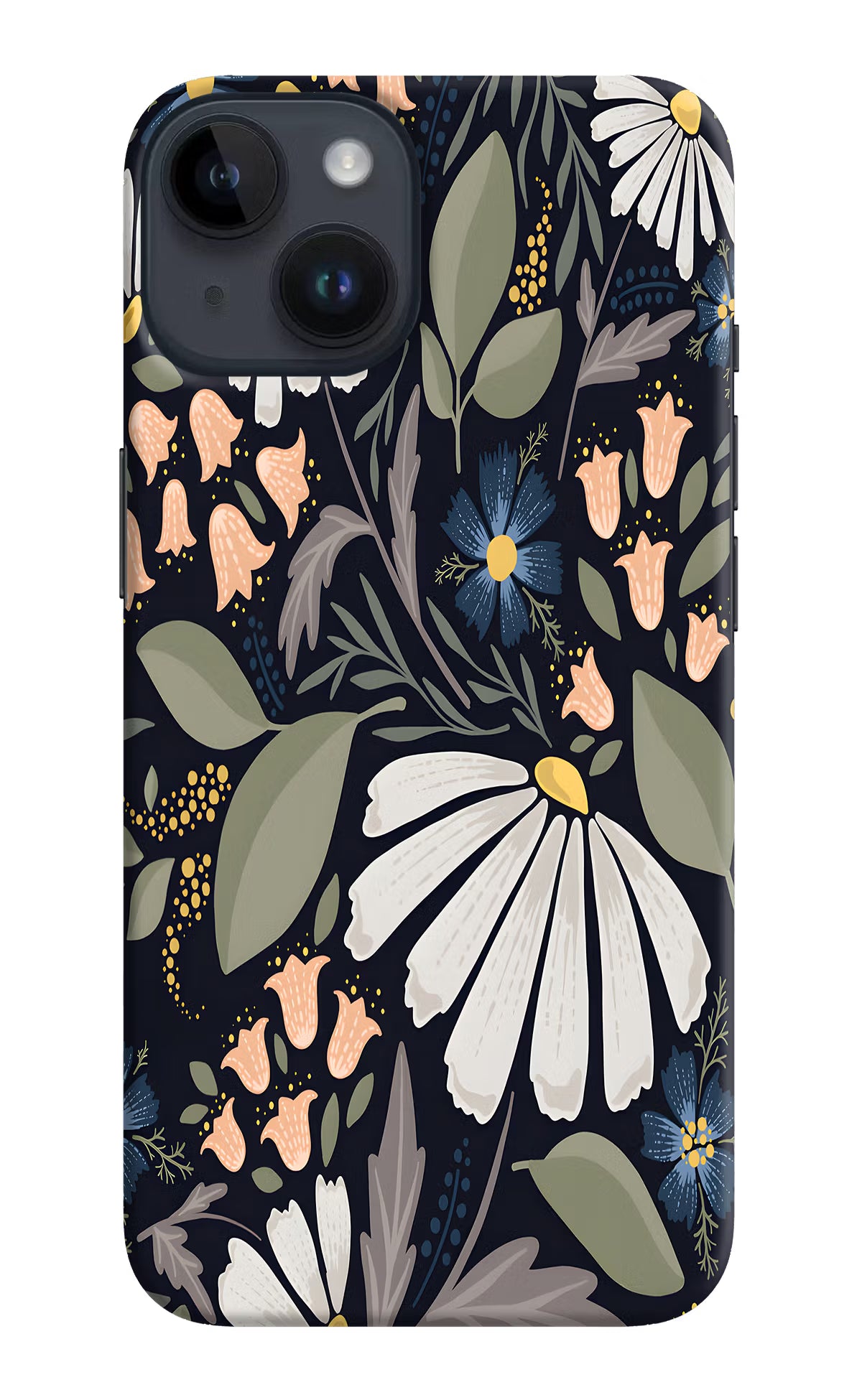 Flowers Art iPhone 14 Hard Case Back Cover by Casekaro