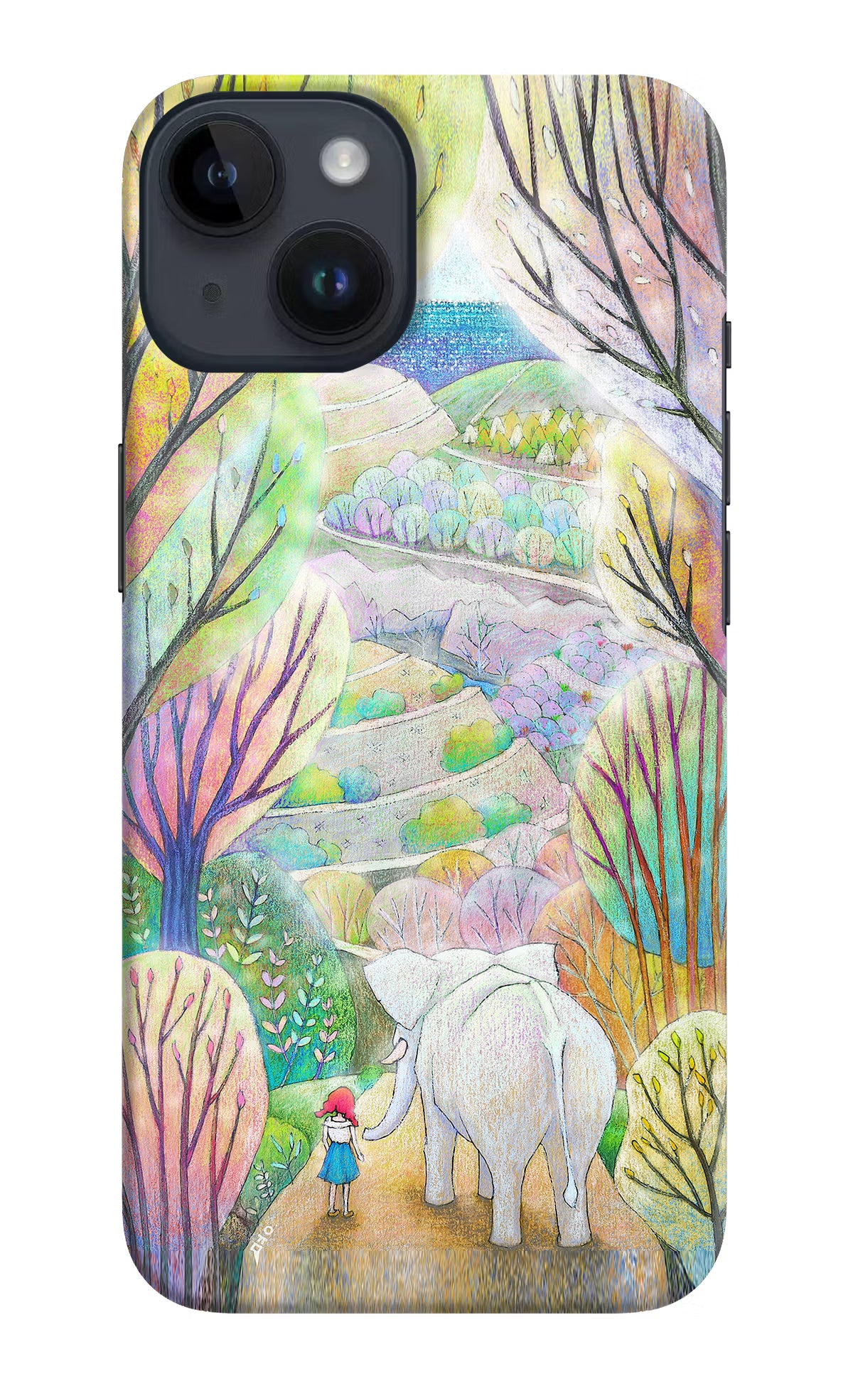 Nature Painting iPhone 14 Hard Case Back Cover by Casekaro