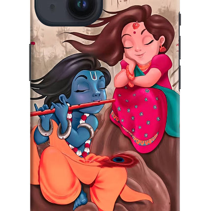 Radhe Krishna iPhone 14 Hard Case Back Cover by Casekaro