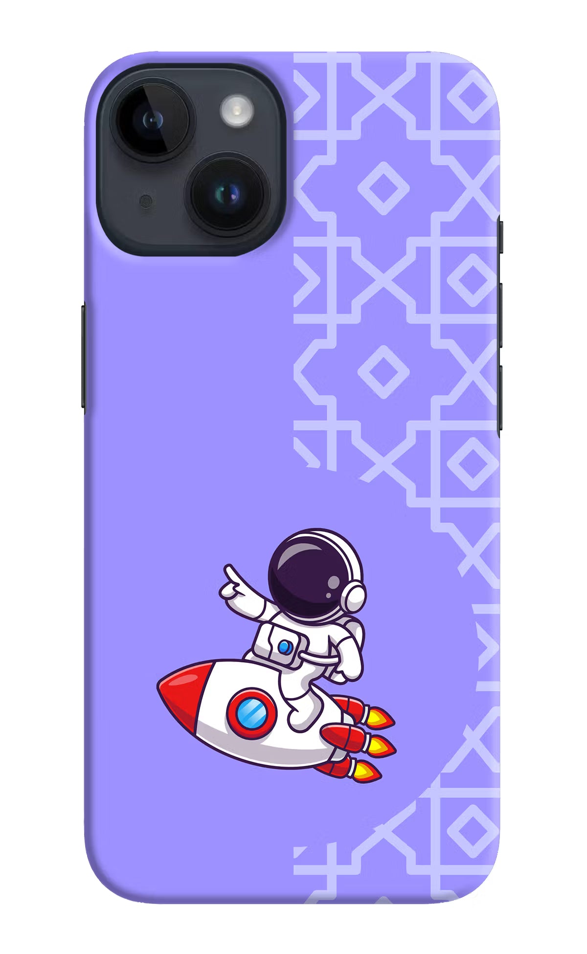 Cute Astronaut iPhone 14 Hard Case Back Cover by Casekaro