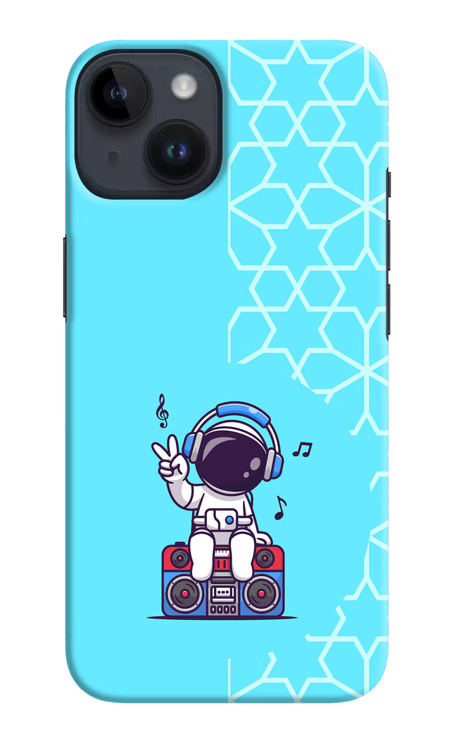 Cute Astronaut Chilling iPhone 14 Back Cover, Hard case
