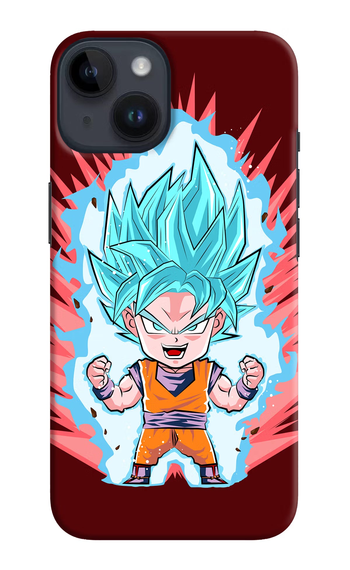 Goku Little iPhone 14 Hard Case Back Cover by Casekaro