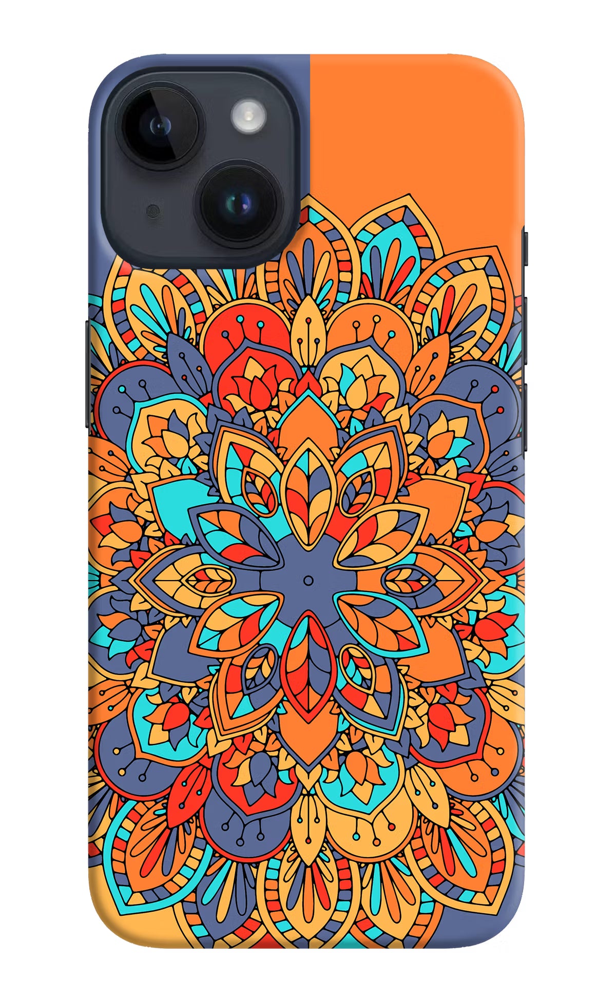 Color Mandala iPhone 14 Hard Case Back Cover by Casekaro