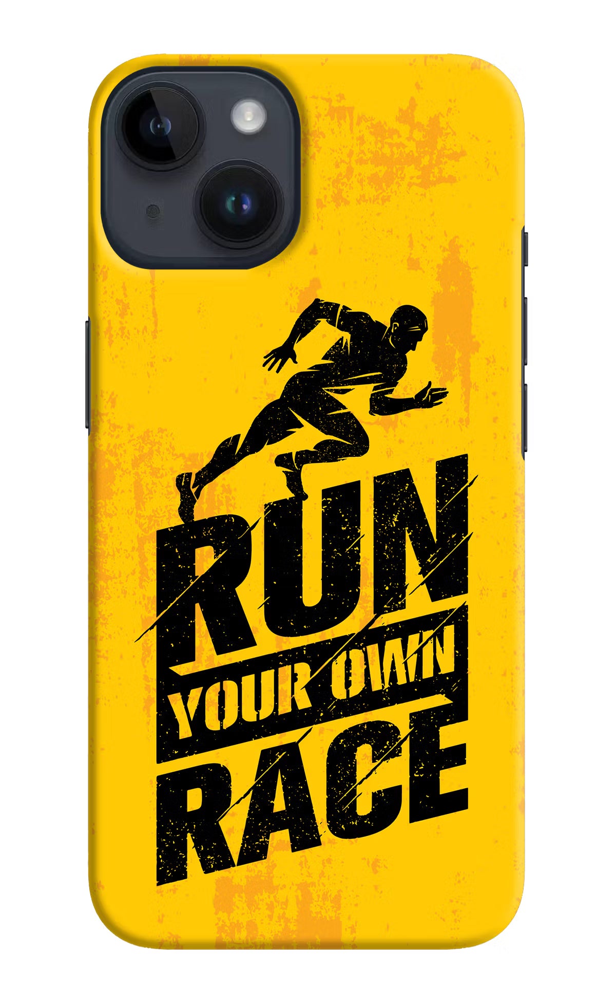 Run Your Own Race iPhone 14 Hard Case Back Cover by Casekaro